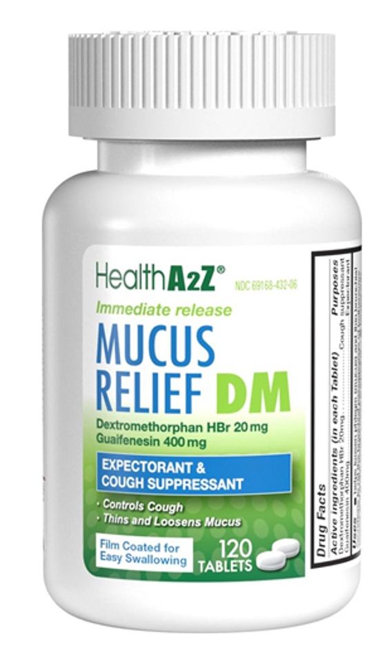 Mucus Relief Guaifenesin 400 mg Expectorant &amp; Cough Control Suppressant 50 count / 120 count