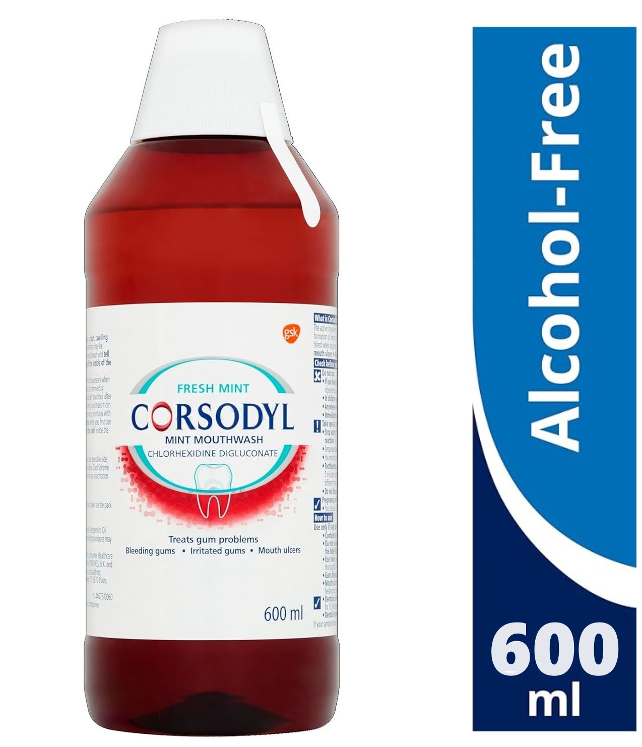 Corsodyl Gum Disease &amp; Bleeding Treatment Mouthwash 300ml/600ml