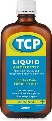 TCP Original Antiseptic Liquid 200ml Soothes Pain Fights Infection