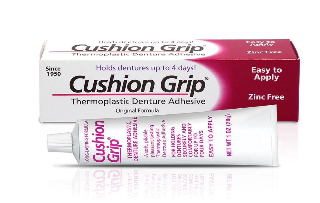 Cushion Grip 28g  Soft Pliable Thermoplastic to Refit Dentures ZINC FREE