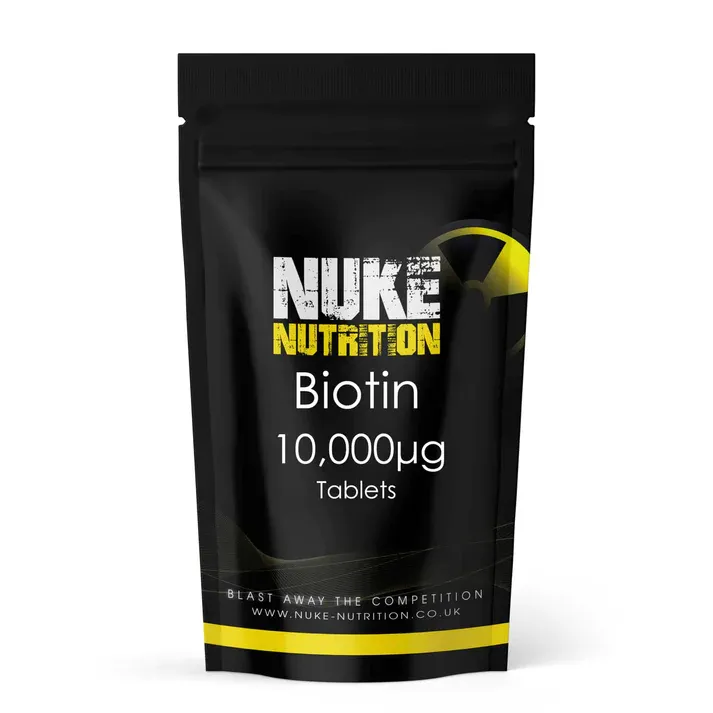 Biotin 10,000 μg Healthy Hair Growth, Skin and Nails High Strength Tablets