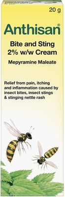 Anthisan Cream Insect Bite &amp; Sting Relief For Itchy Skin, 20g