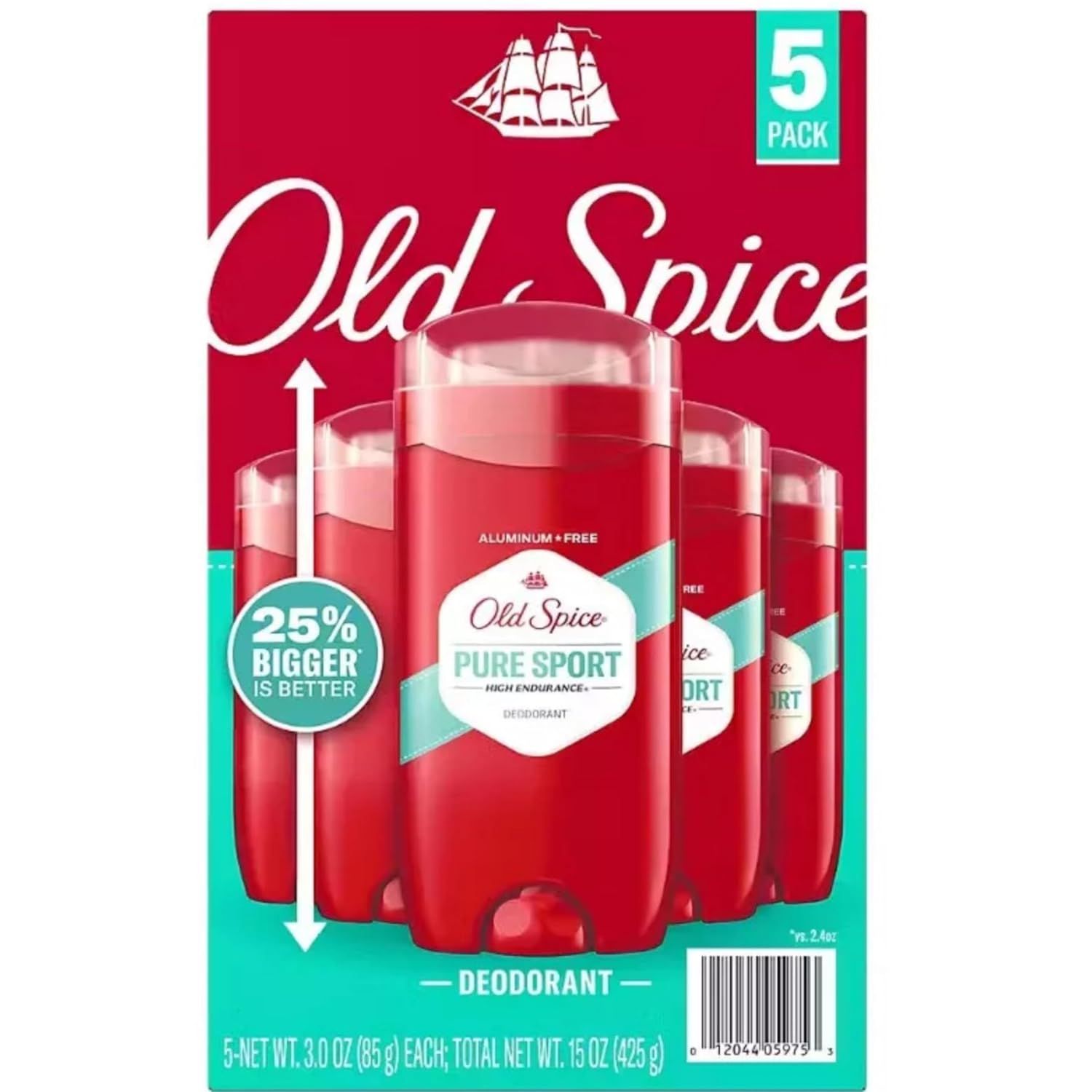 Old Spice Pure Sport High Endurance Deodorant For Men Aluminum Free 85g