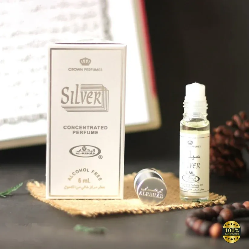 Crown Perfume Silver Fragrance Oil, 6ml Roll On