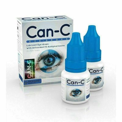 Can-C Eye Drops 2x5ml for Cataract Lubricant NAC (N-Acetylcarnosine) 9/26