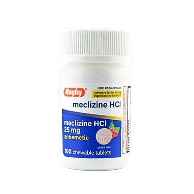 Meclizine HCL 25 mg 100 count