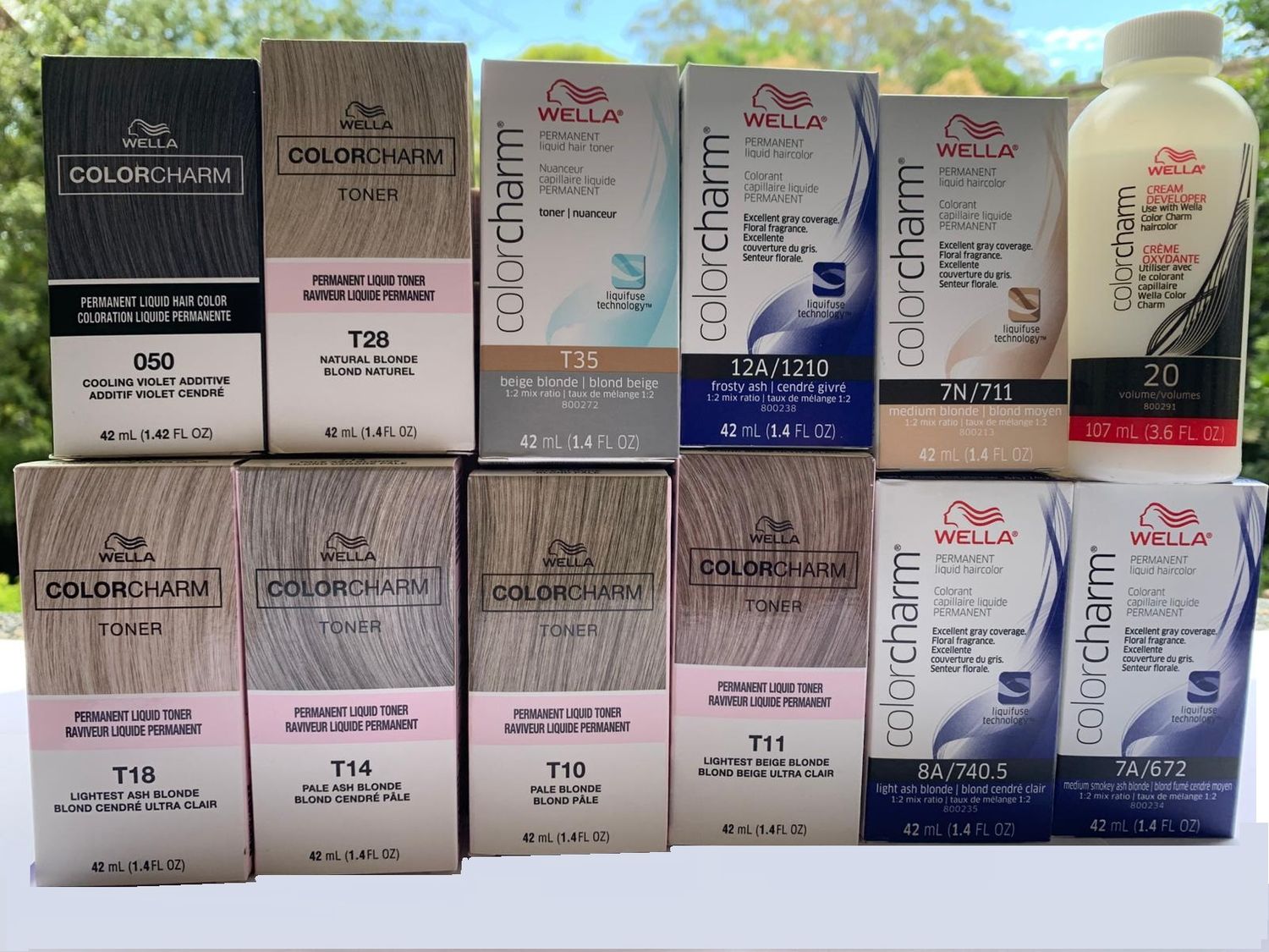 Wella Color Charm Permanent Liquid Choose Toner T18/T14/T10/T11/T27/T28/T35/050/7A/8A/12A/7N