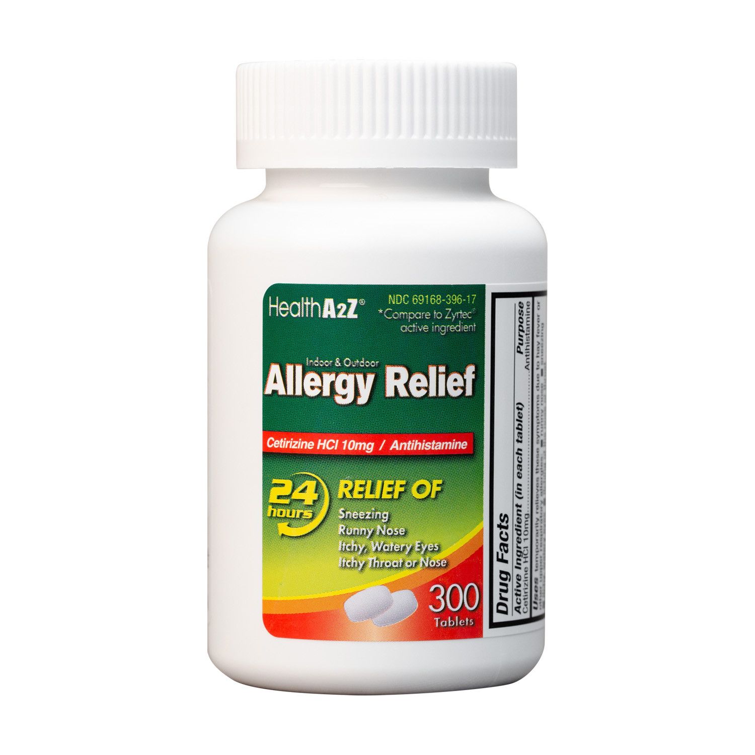 A2Z® Allergy Relief Cetirizine 10mg Allergy medicine 300 count