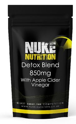 Detox 850mg Capsules - Apple Cider Vinegar, Capsicum, Kelp, Ginseng, Guarana Digestive Support &amp; Metabolism 60ct