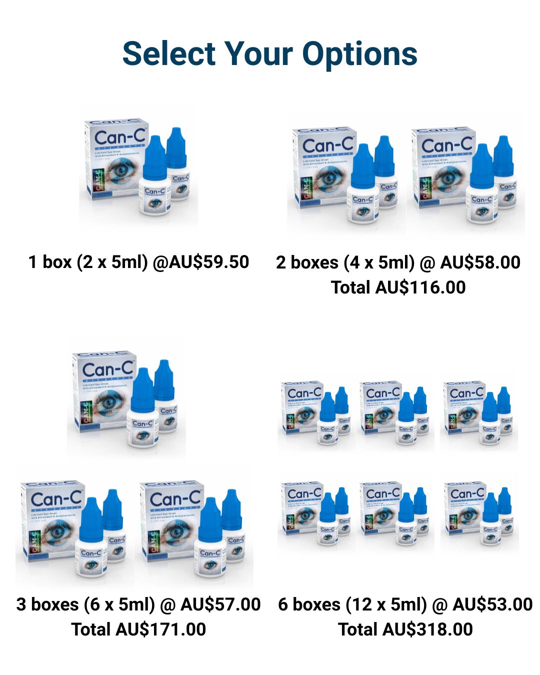 Can-C Eye Drops Australia | Original NAC Cataract Drops 2×5ml - In Stock Now
