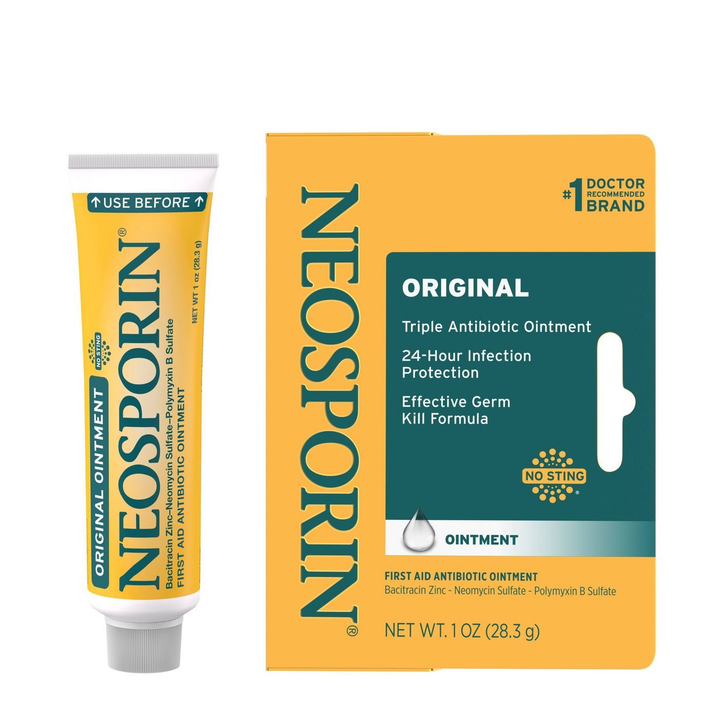 Neosporin Original First Aid Antibiotic Ointment 28g tube - packaging front view