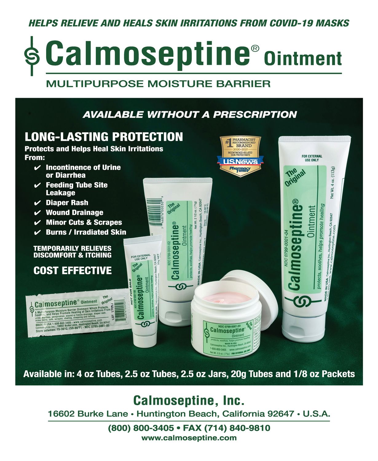 Buy Calmoseptine diaper rash ointment 71g / 113g tube