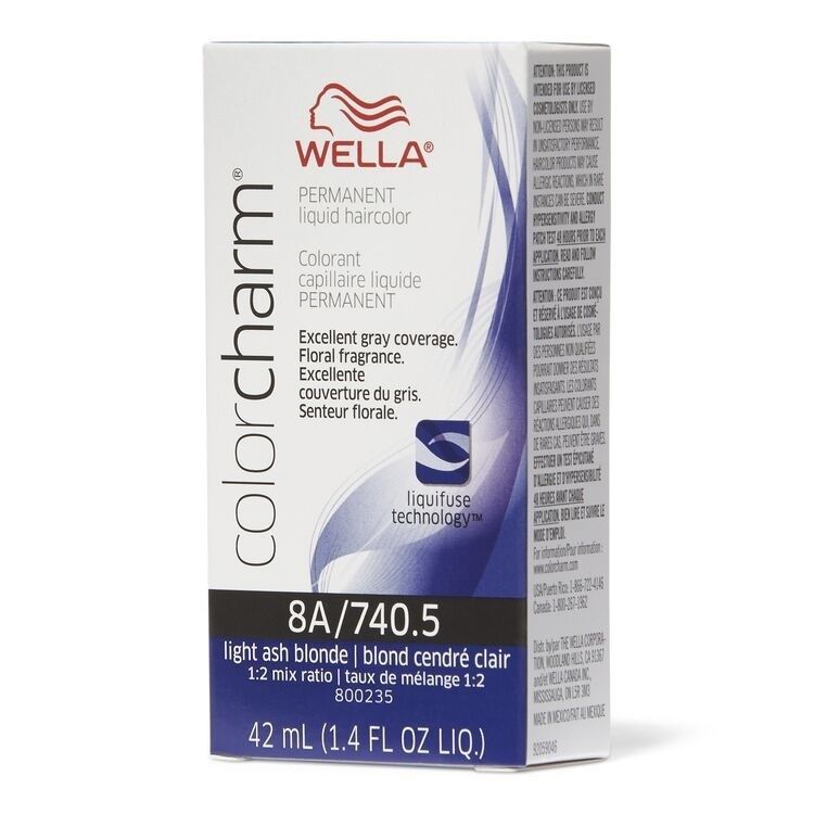 Wella Color Charm 8A/740.5 light ash blonde permanent liquid hair color