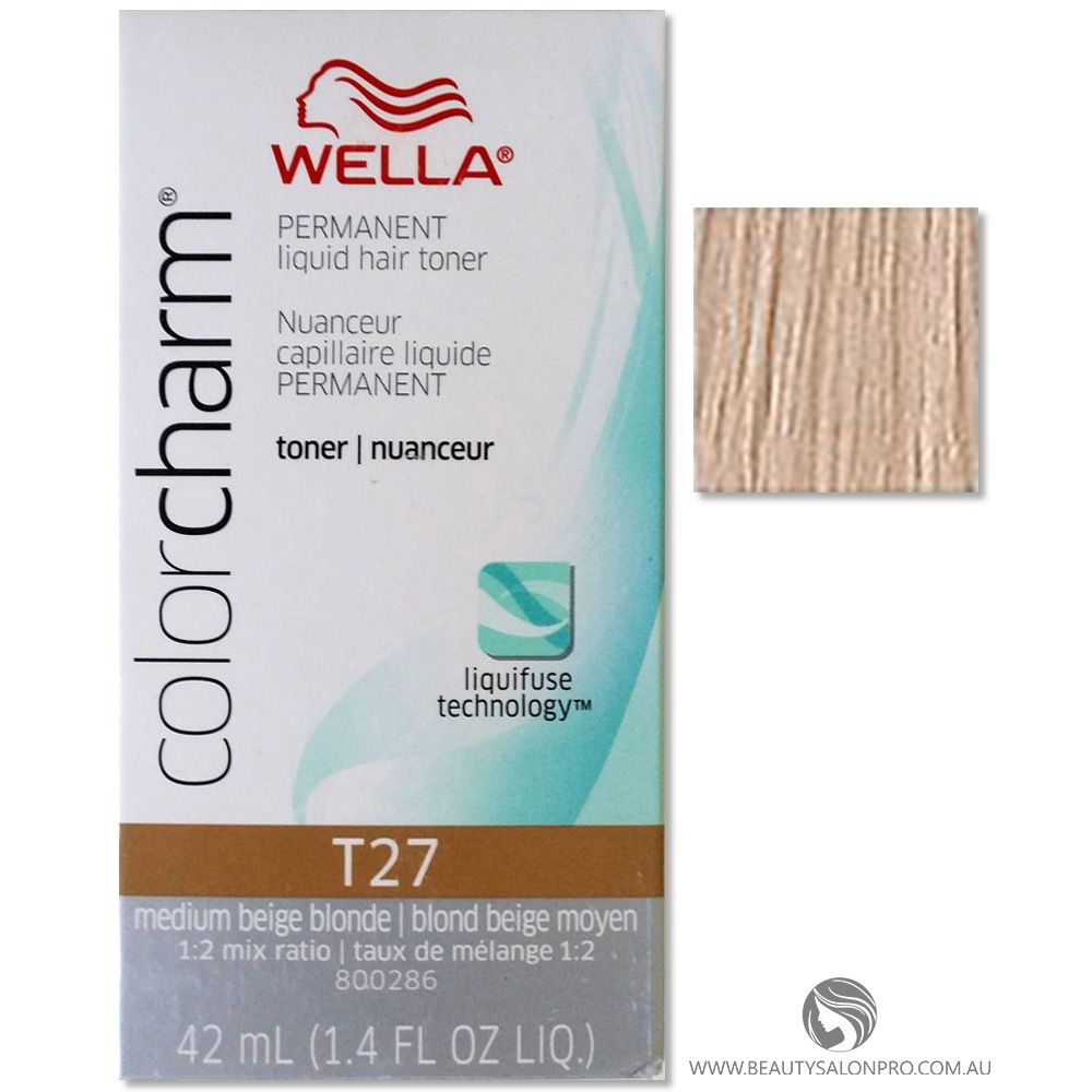 Wella Color Charm T19 medium beige blonde liquid toner bottle