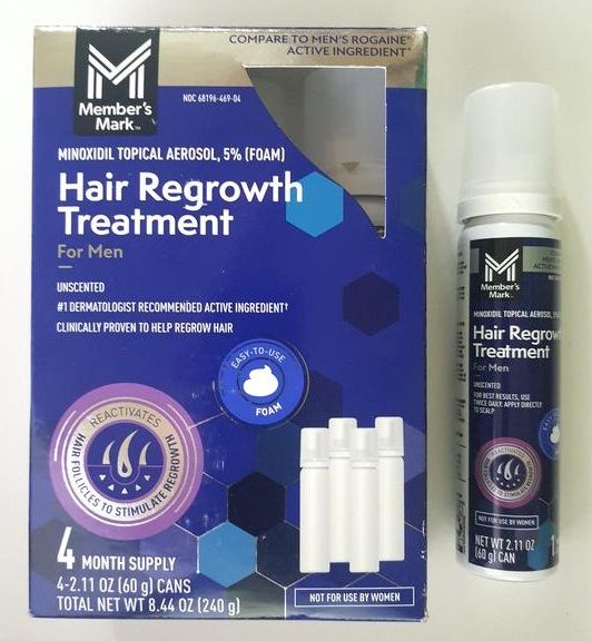 Minoxidil 5% FOAM, Hair Regrowth Treatment for Men - 4 months supply
