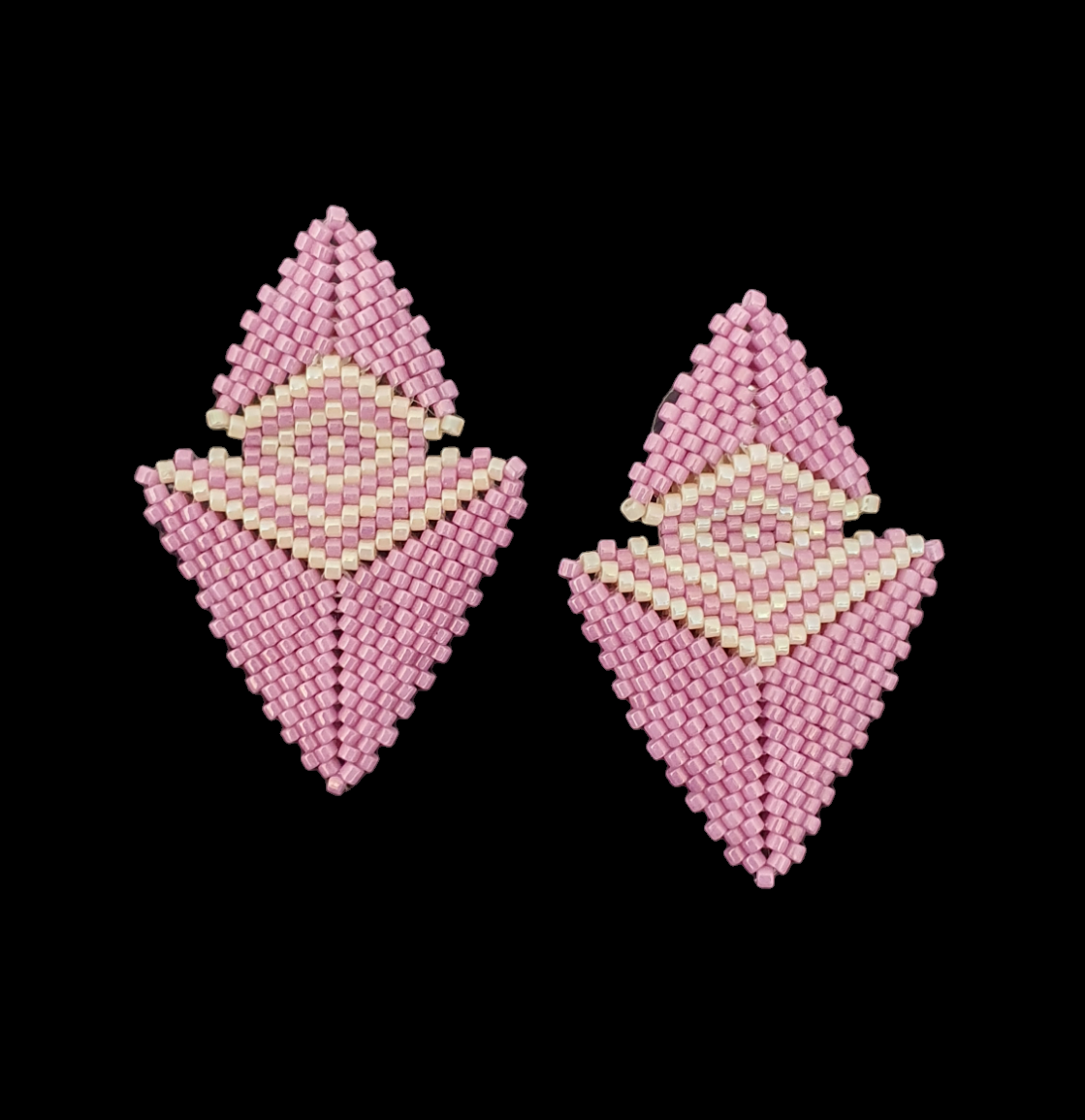 Purple &amp; cream studs