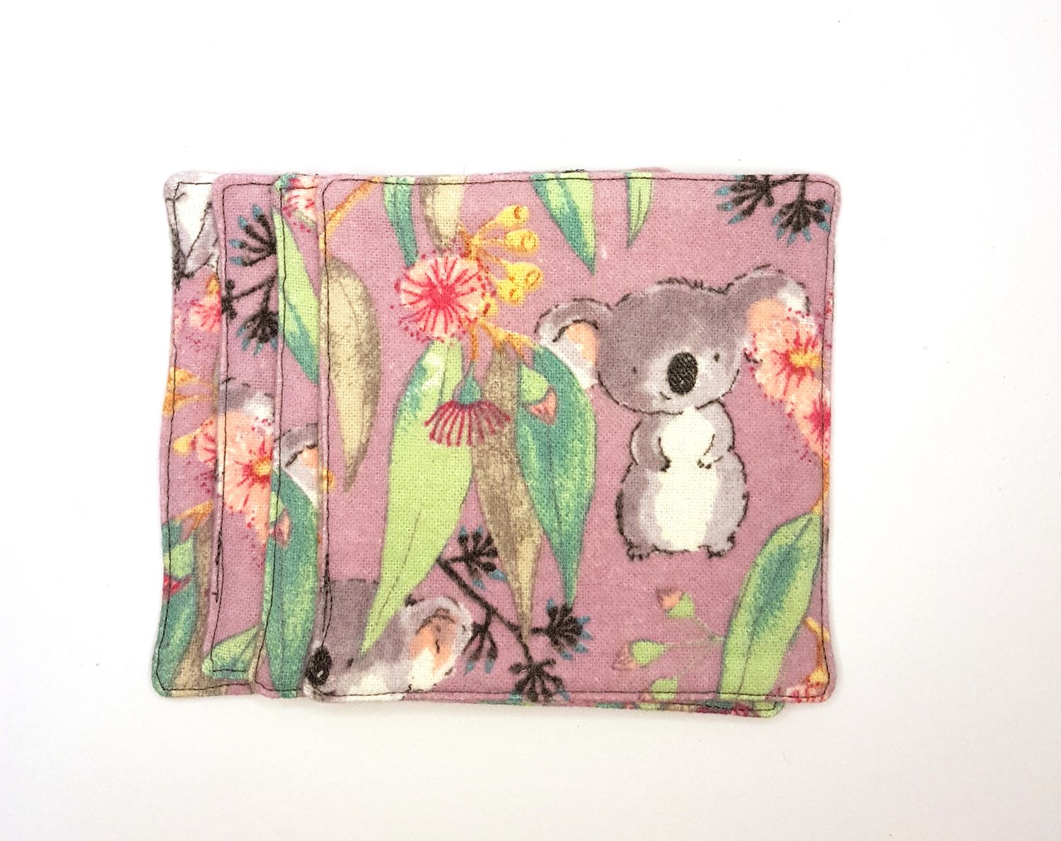Pink Koala Facial wipes - FREE MUSLIN WASHING BAG
