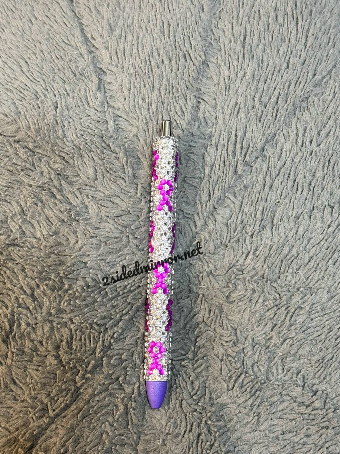 DV Awareness Refillable Rhinestone Pen