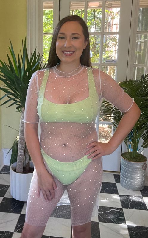 Mesh Pearl Swim Cover