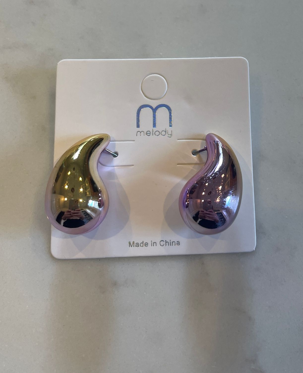 Purple Ombre Teardrop Earrings