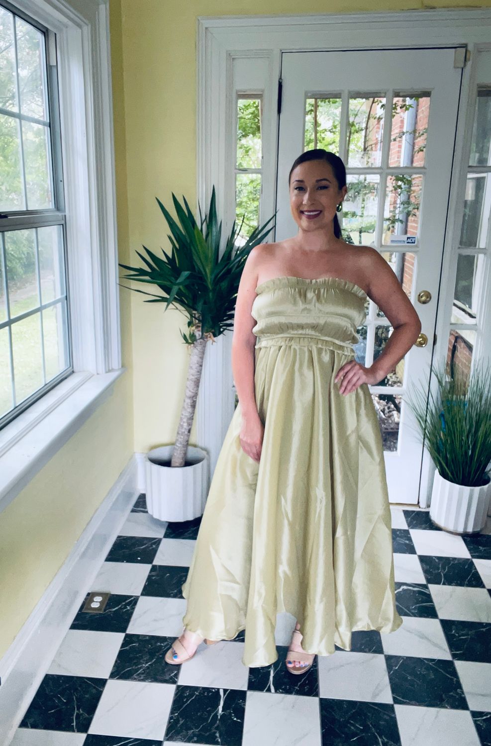 Pear Green A Line Dress