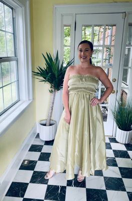 Pear Green A Line Dress