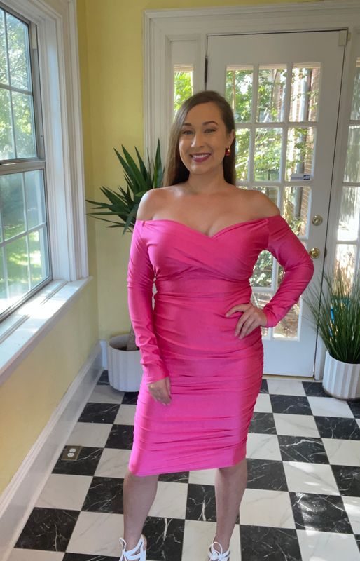 Pink Satin Barbie Dress