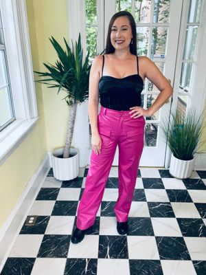Faux Leather Cargo Pant