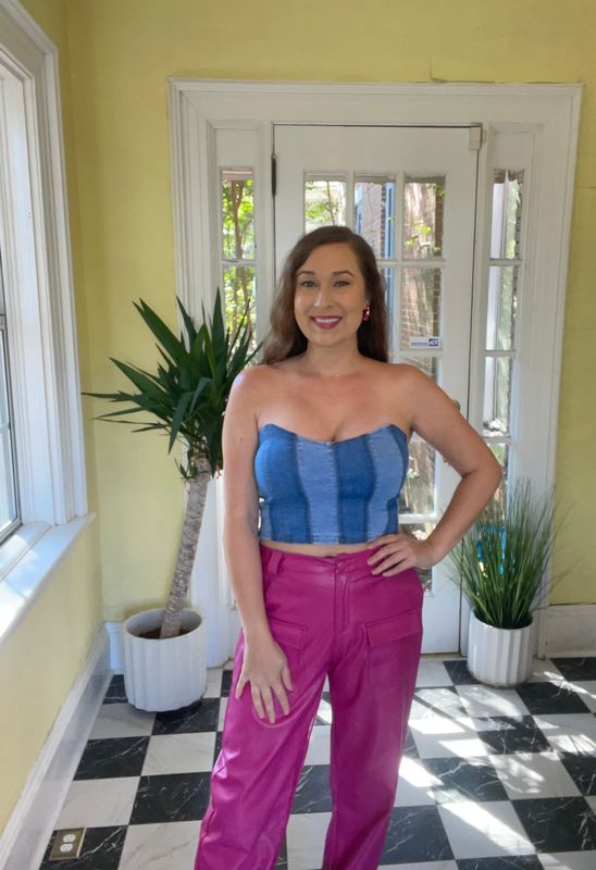 Jean Tube Top