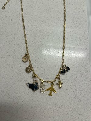 7 Custom Charm Paperclip Necklace Stainless Steel With Overlay