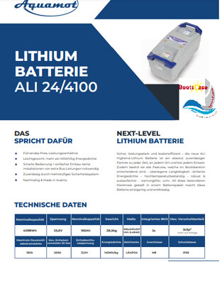Aquamot Lithium Batterie