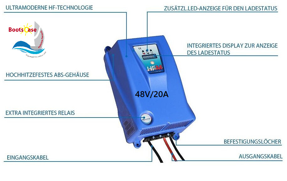 Aquamot Ladegerät LiFePO4 48V/20A