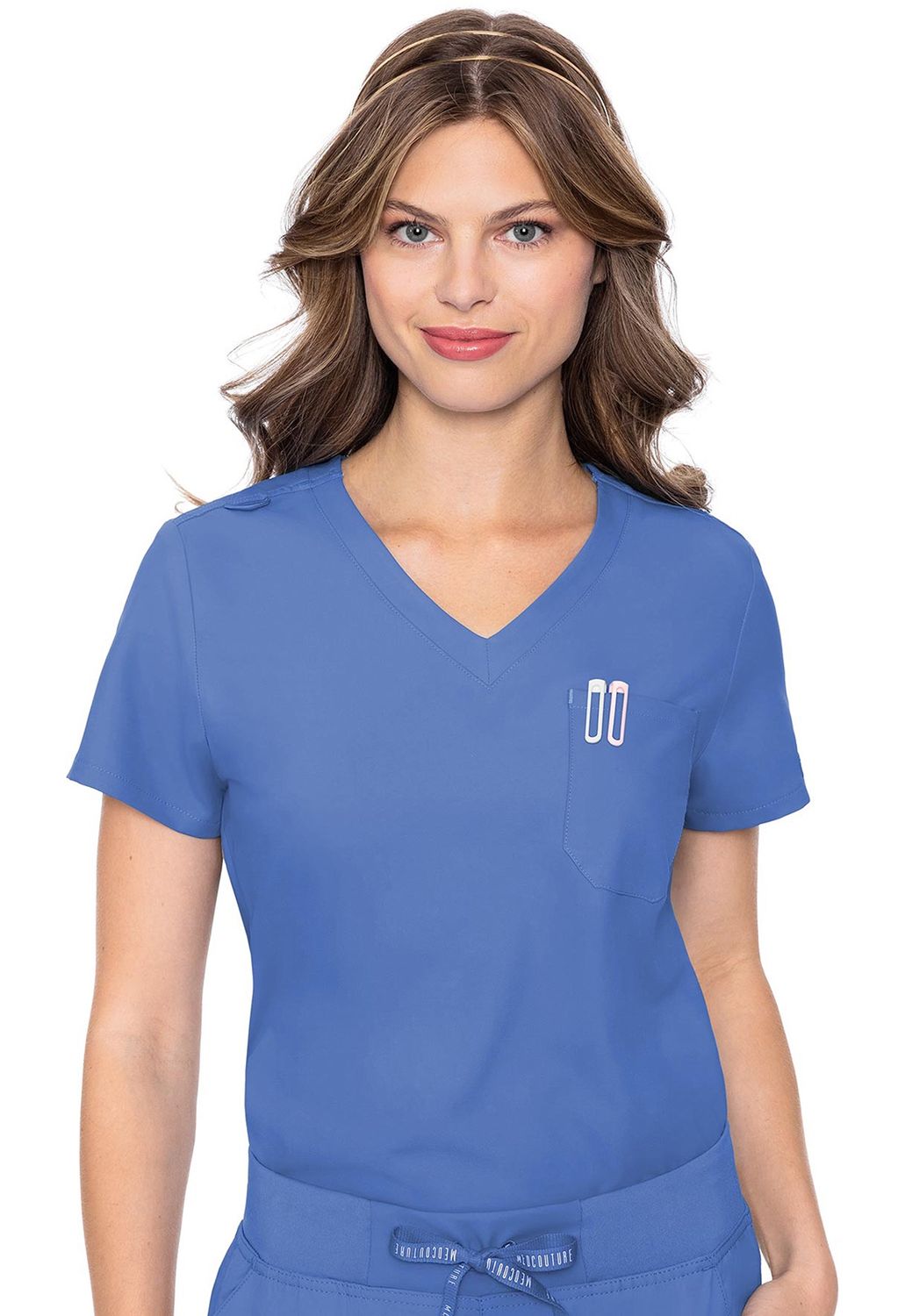 Med Couture Insight One Pocket Tuck-In Top