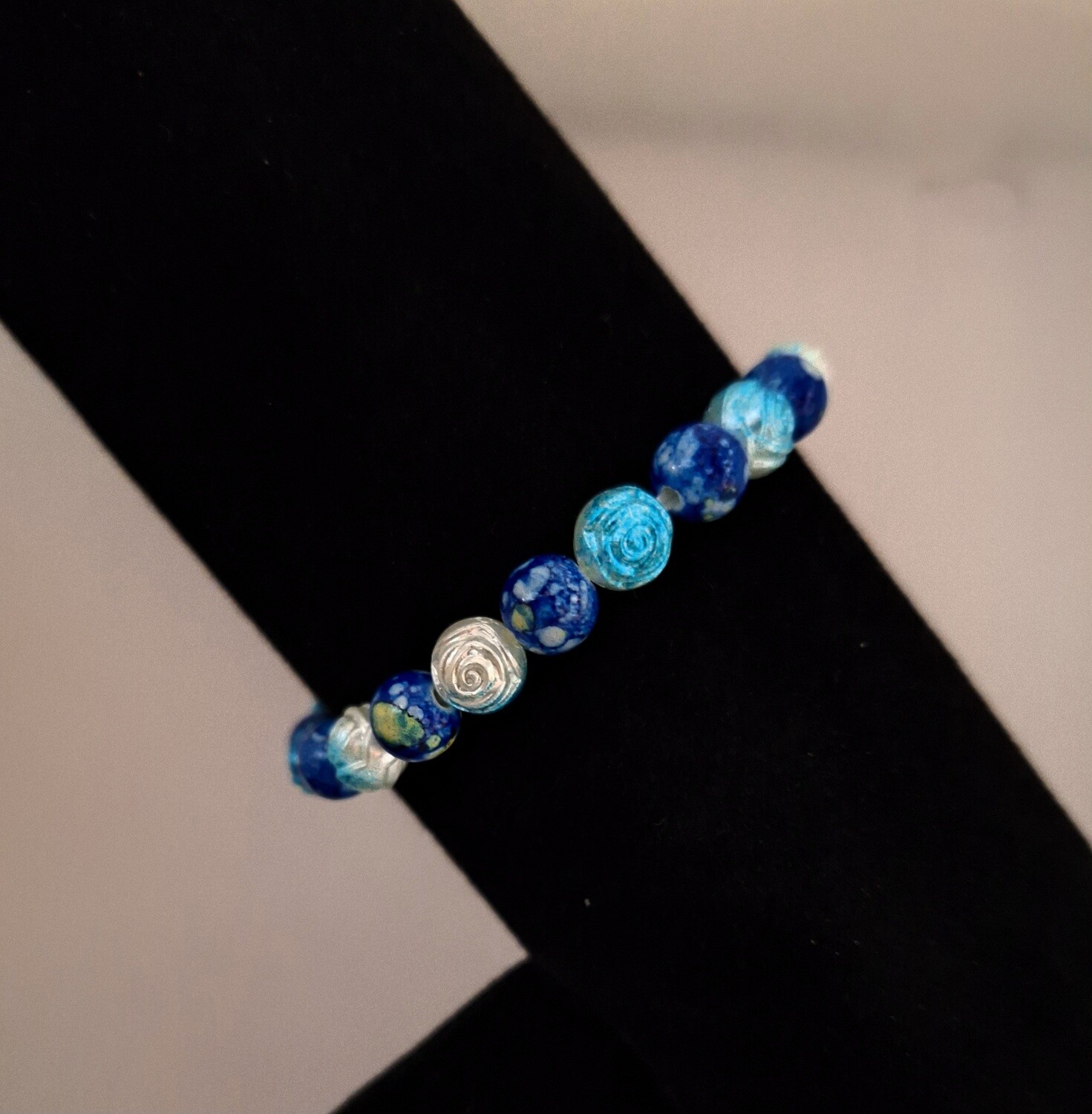 Crackle Blue Bracelet
