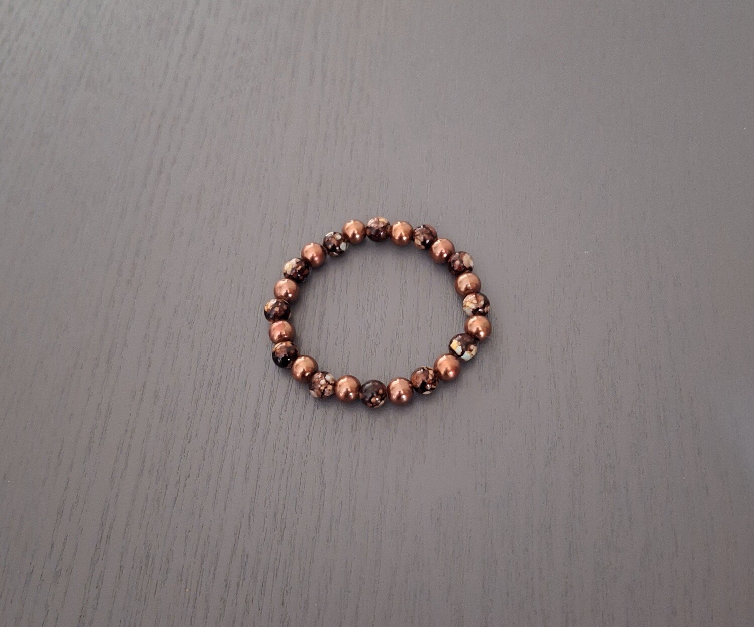 Coffee Crackle Brown Bracelet