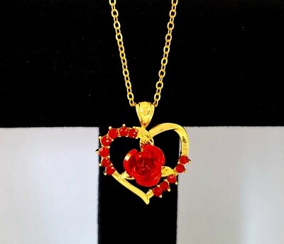 Rose Heart Necklace