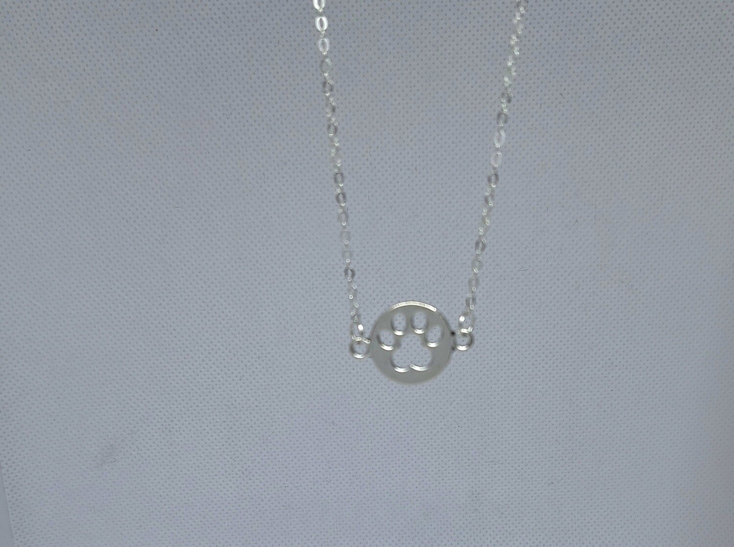 Round Dog Paw Necklace