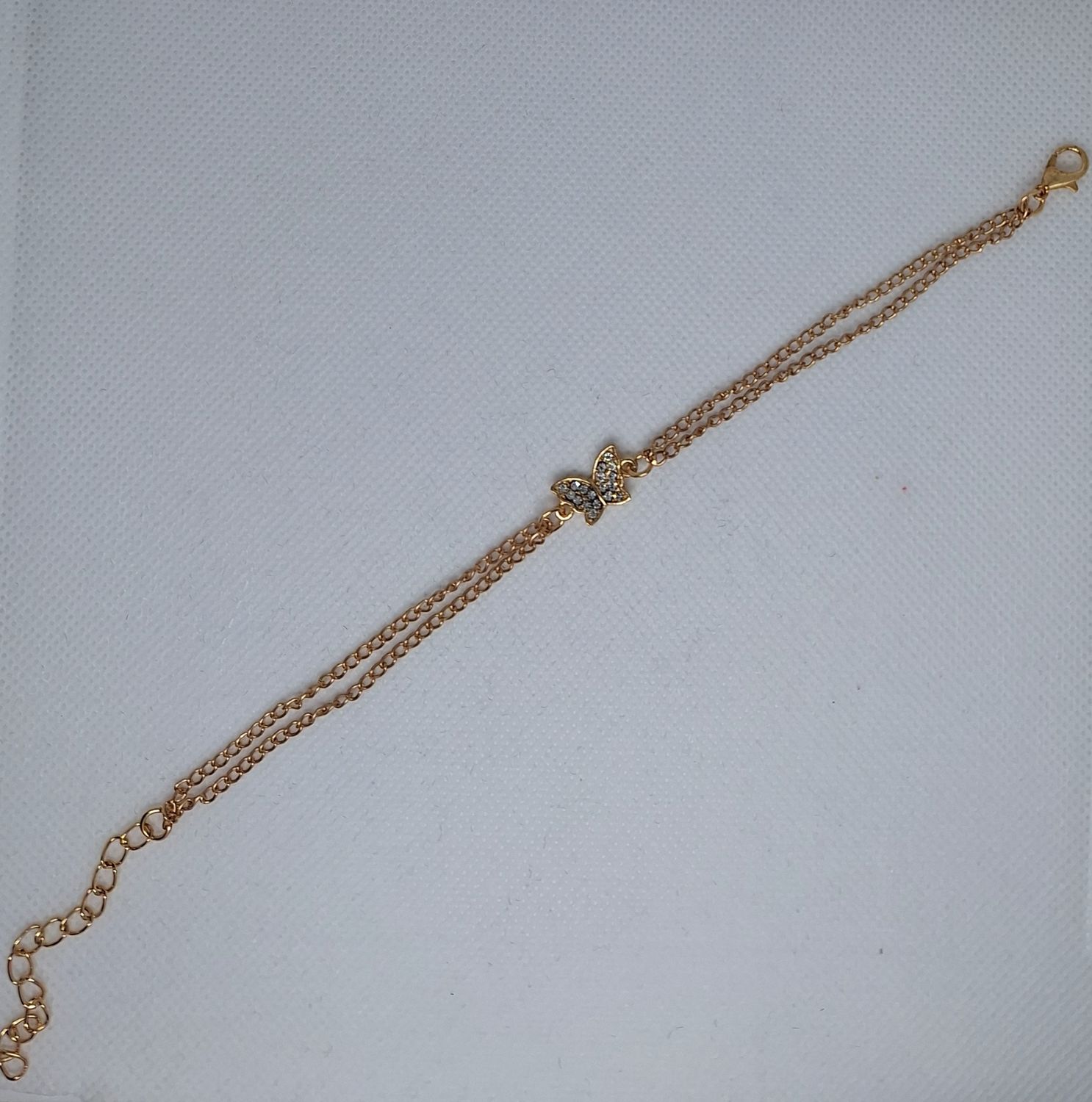 Double chain butterfly bracelet