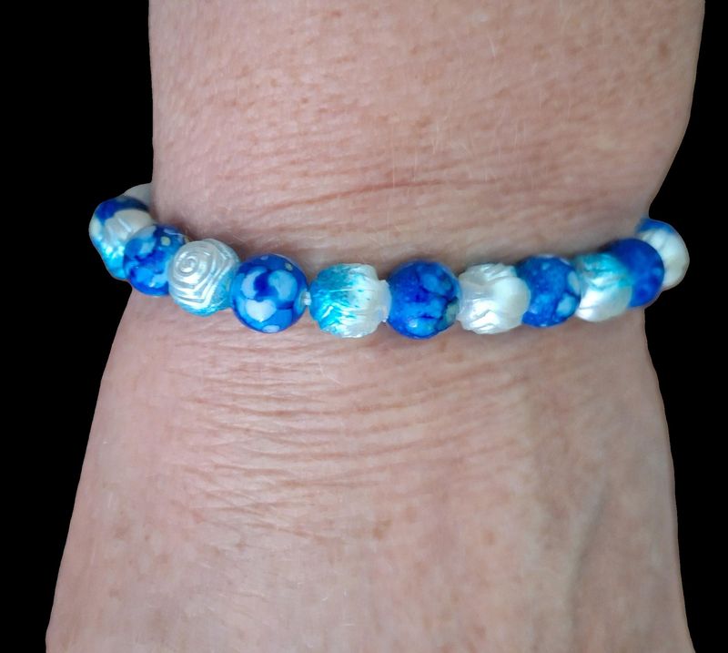 Crackle Blue Bracelet