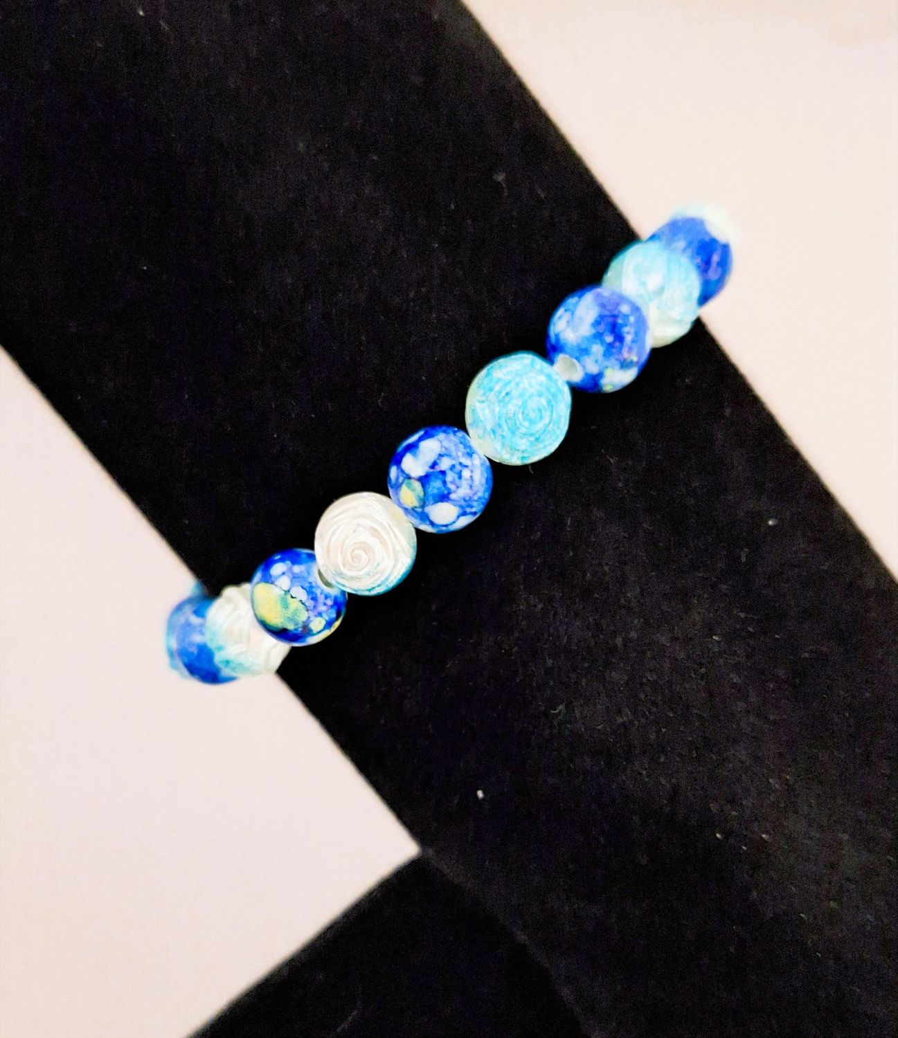 Crackle Blue Bracelet