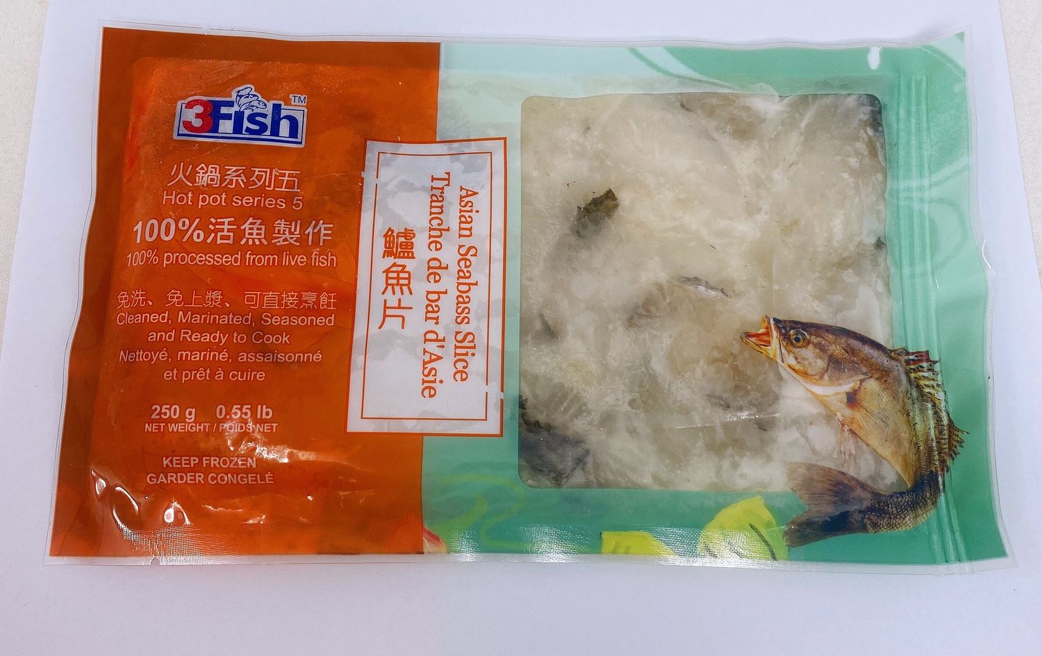 Asian Seabass Slice CN 3FISH鱸魚片(250g)