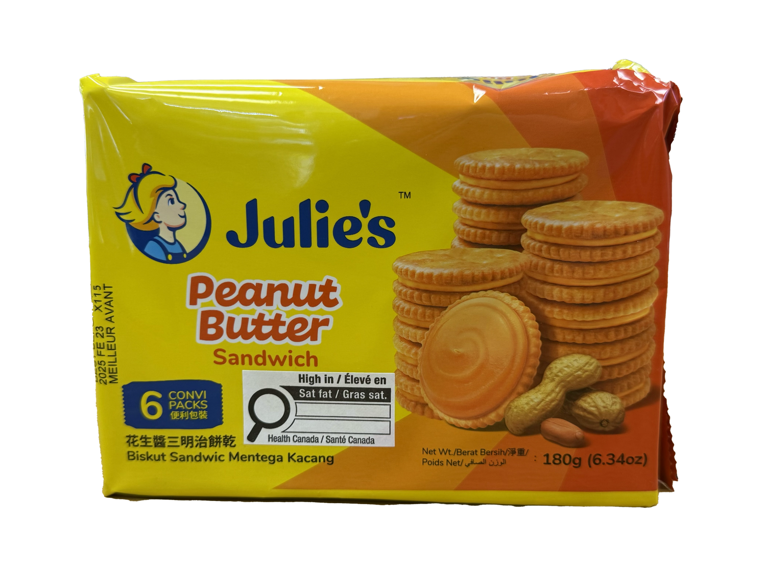 Julie&#39;s Peanut Butter Sandwich (180g)