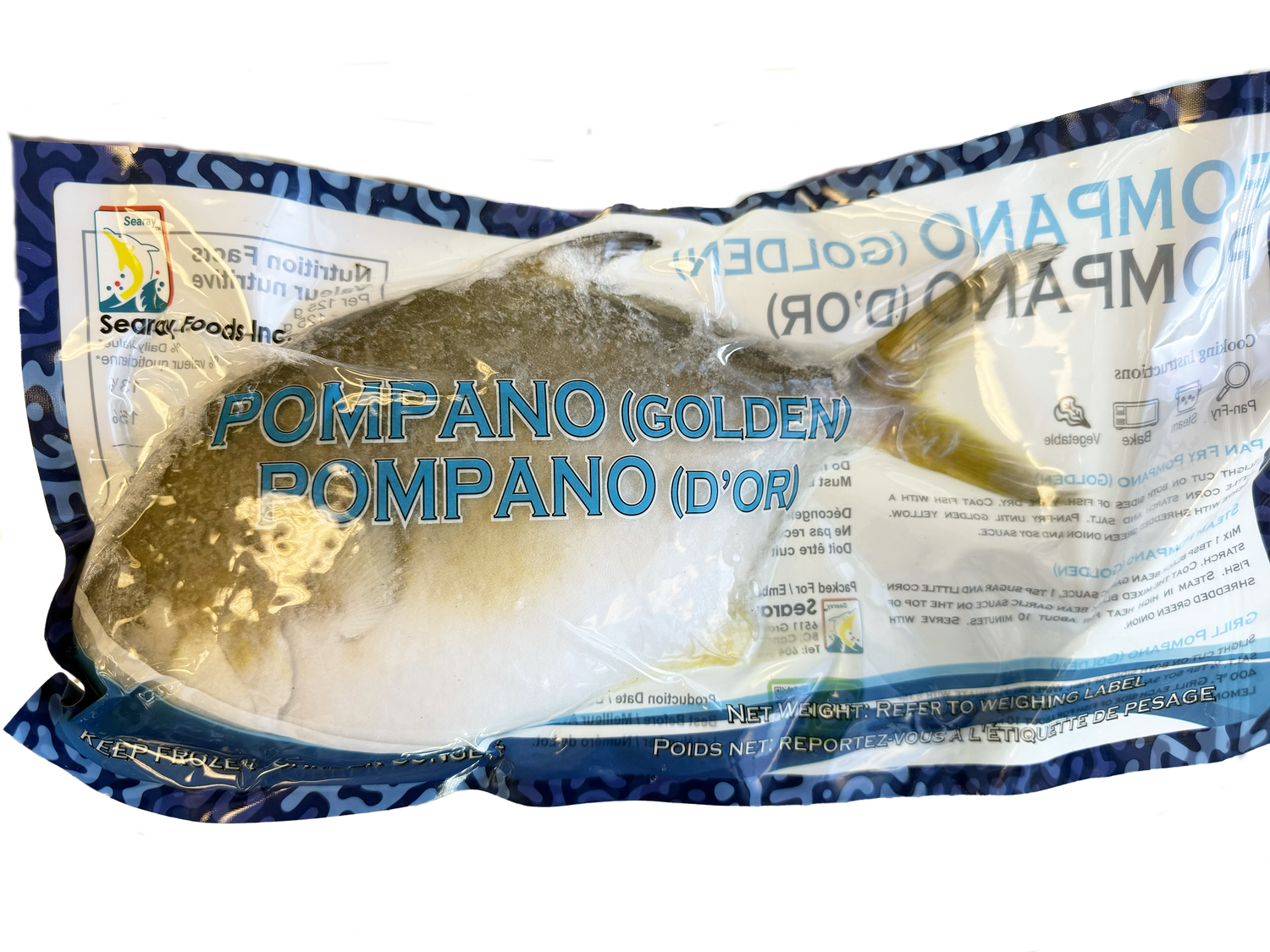 Searay Golden Pompano 600-800 金倉魚 (Per LB)