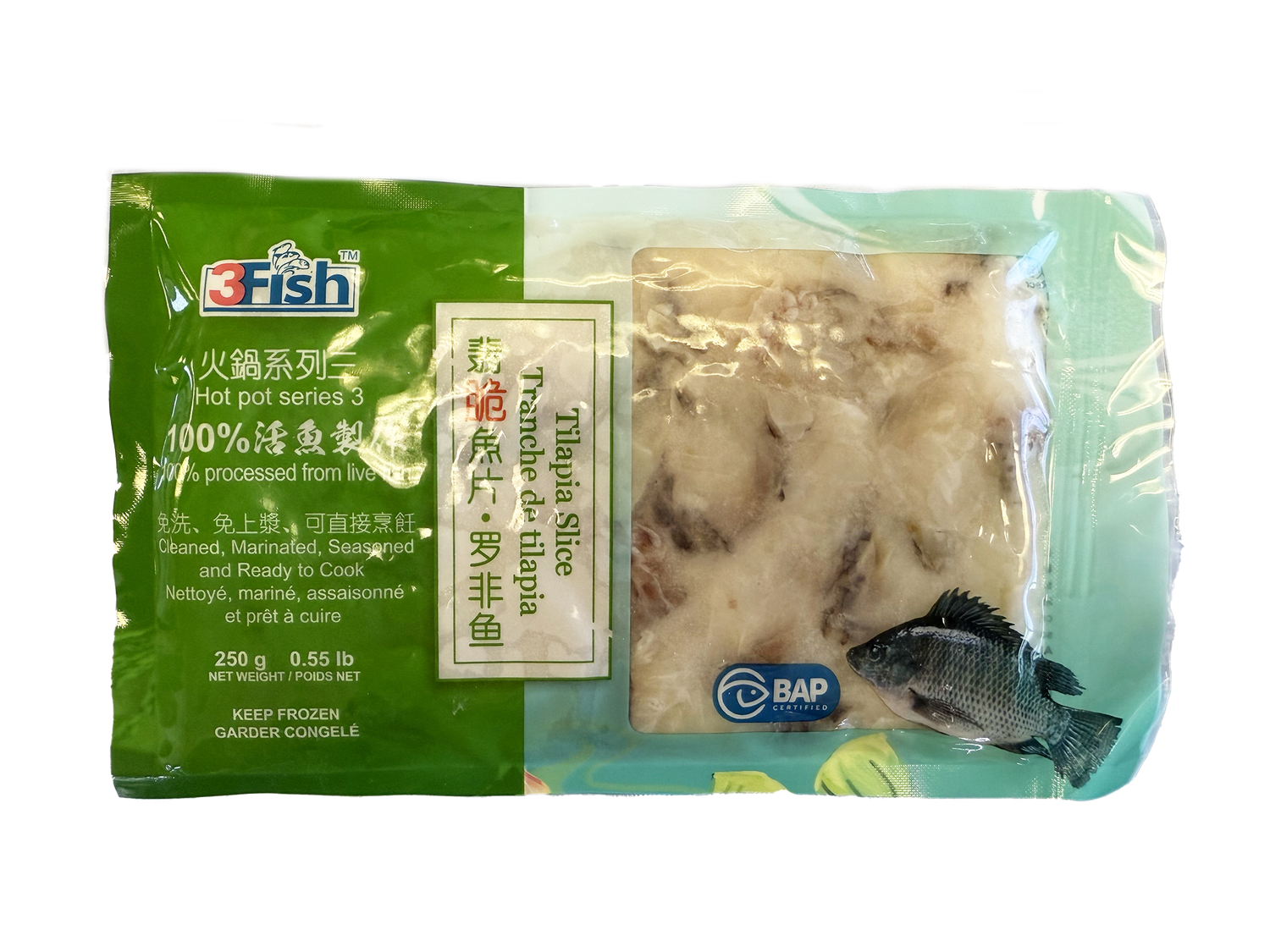 3Fish Tilapia Slice翡脆羅非魚片 (250g)