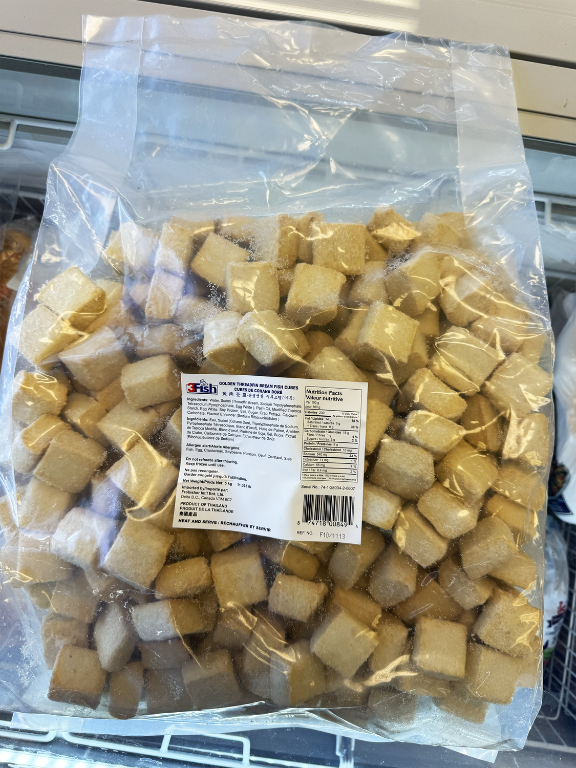 Fish Tofu (Cube) IQF TH 3Fish (5kg)