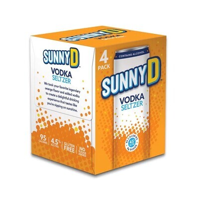 LIQ-355ml Sunny D Vodka Seltzer 4pk