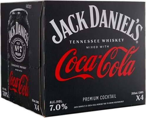 LIQ-355ml Jack Daniels and Coke 4pk