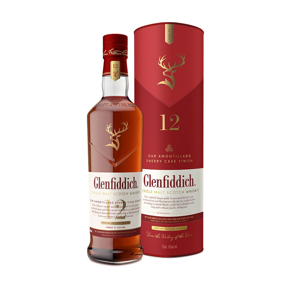 LIQ-750ml Glenfiddich Sherry Cask Scotch 12yr