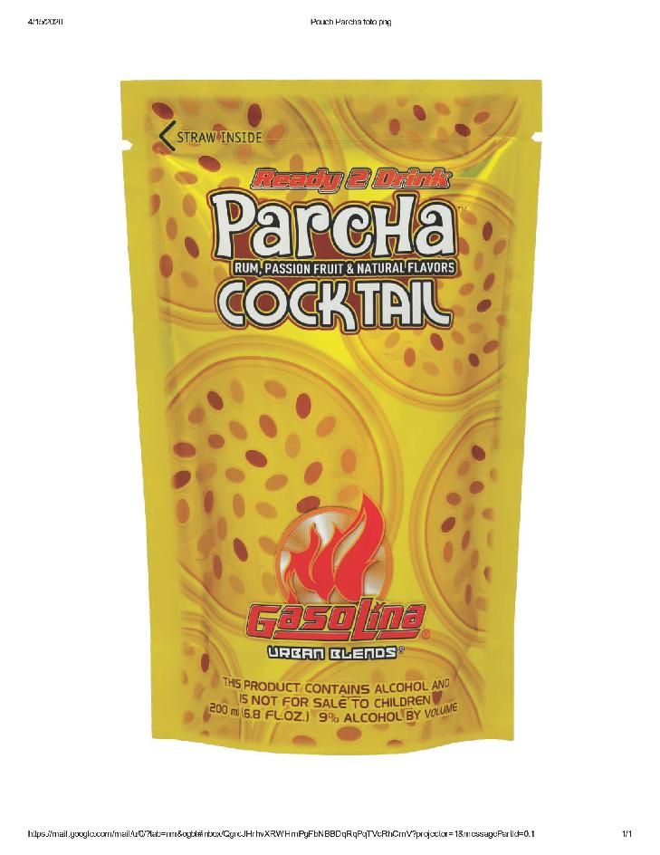LIQ-200ml Gasolina Parcha Cocktail - Single
