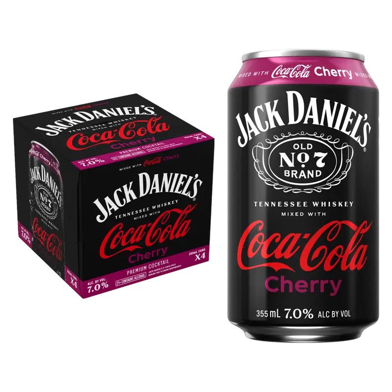 LIQ-355ml Jack Daniels Cherry Coke 4pk
